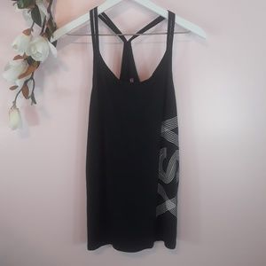 Victoria's Secret Sport Black Racer Tank Top